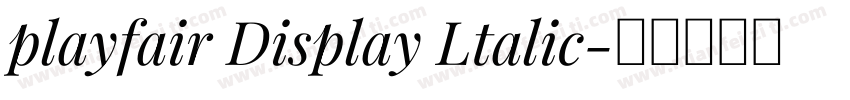 playfair Display Ltalic字体转换